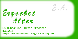 erzsebet alter business card