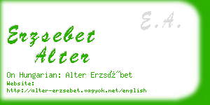 erzsebet alter business card